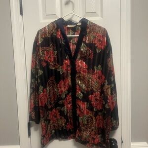 Vintage Gold Label Victoria's Secret Floral Button Up Nightgown‎ Medium